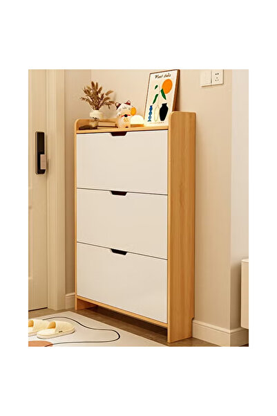 KEKE Modern Storage Wooden Shoe Rack Cabinet 50 CM
