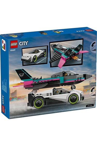 Lego City Set Avion cu reacție vs Supermașină 60489