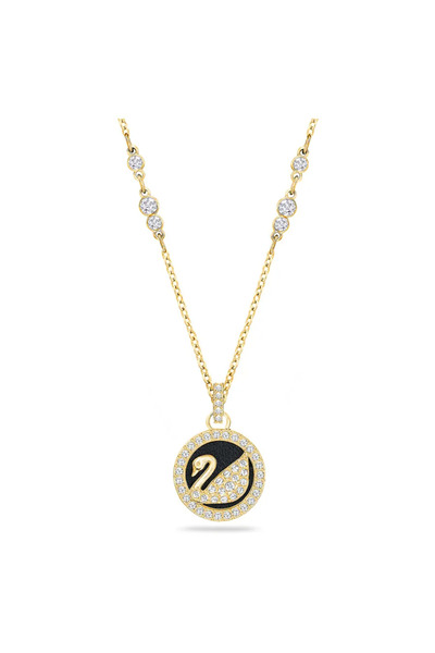 Swaroski Gold Medal Black Swan Necklace