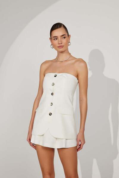 NOK İSTANBUL Pure Vest Bustier White