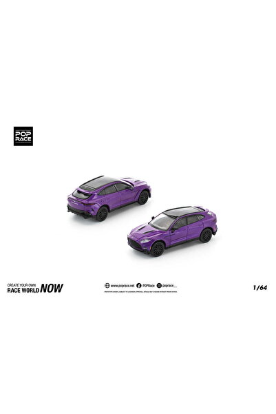 pop race 1 Pop Race Aston Martin DBX 707 Storm Purple 1:64 Diecast Model Arab...