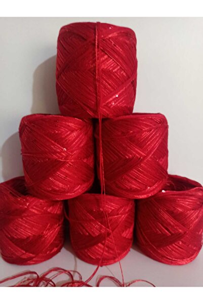 İPEK YÜN İPLİK DÜNYASI Koton (Italian Mercerized) Knitting Yarn (Red) Flosh P...