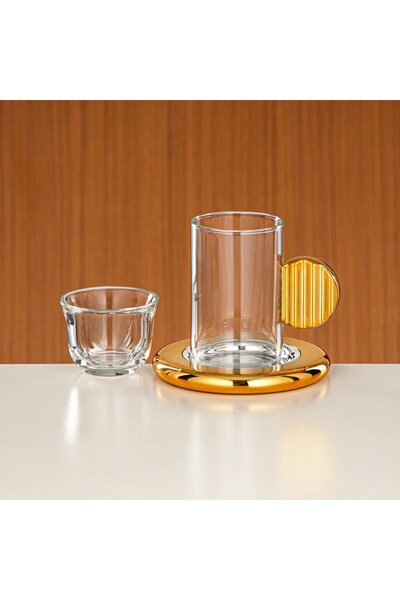 Almarjan Tea & Coffee Set 18 Pieces Silver & Gold