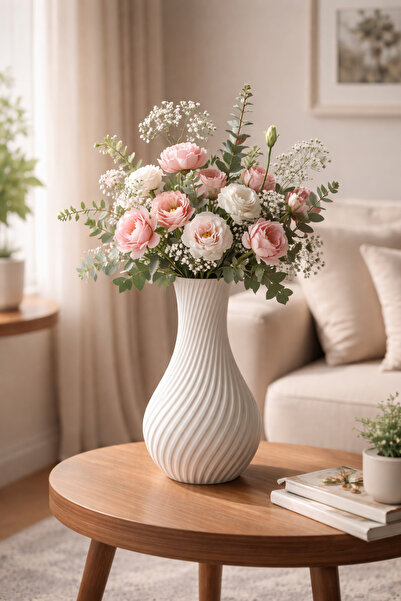 PLUS LIGHT MODERN TARZ DEKORATİF VAZO 20 cm BOYUNDADIR