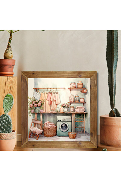Tuba Decor Ξύλινο τετράγωνο πλαίσιο για επιτραπέζιο πλυντήριο ρούχων