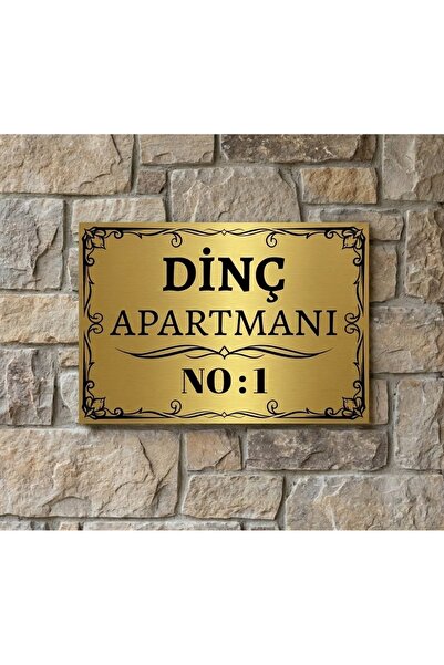 HobiShop Kişiye Özel Metal Kapı Levhası – Apartman Kapı Tabelası 20x30 cm – İ...
