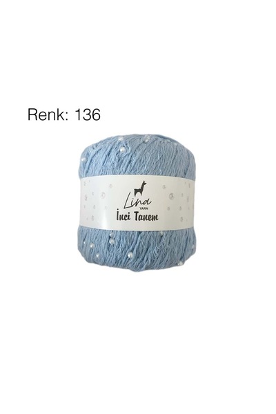 Lina Yarn İnci Tanem BONCUKLU İPLİK 50gr 130mt El Örgü Ipliği
