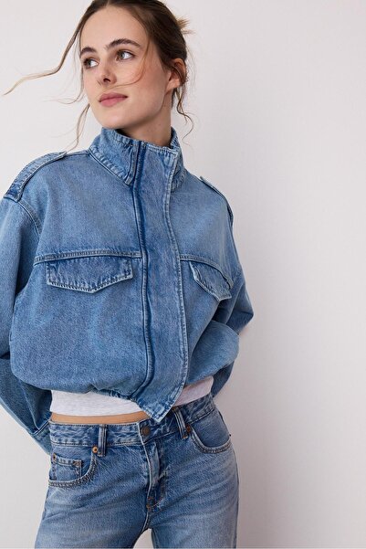 Stradivarius Balon denim ceket