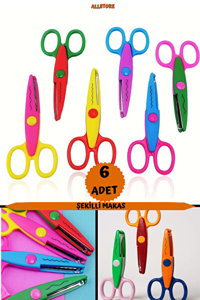 ALLStore Şekilli Makas 6 Farklı Model Okul ve Aktivite Makası
