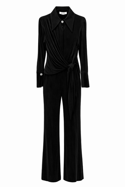 Senna Design Women's Crystal Button Dress - Black