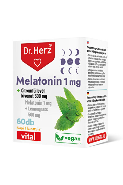 Dr Herz Capsules with melatonin 1 mg and lemongrass extract 500 mg 60 pcs