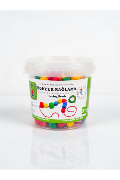 True Toys Ahşap Boncuk Dizme Seti (90 ahşap boncuk)