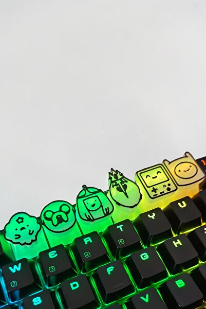 tredblock Adventure Time 6'lı Keycap Seti Mekanik Klavye Uyumlu Tuş Seti