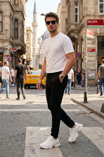 Buratti εφαρμοστό Ανδρικό παντελόνι με κανονική μέση και στενό τελείωμα πόδι,...