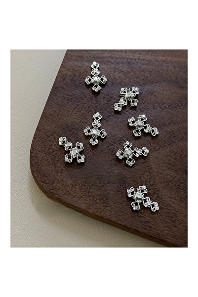 delis 3D Marquise Nail Art Decoration, Silver