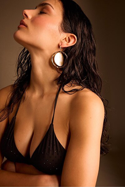 Stradivarius Sedefli dairesel küpeler