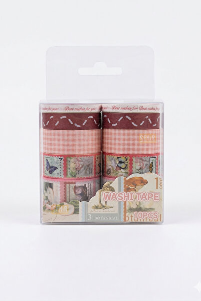 Şehir Online Mağazacılık Bandă Washi Retro Vintage cu model - 10 role de band...