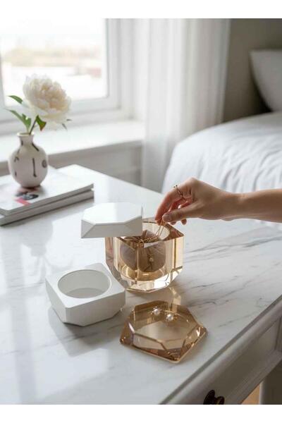 Mikasa Moor Jewelry Box Crystal Glass 2-Piece Lumiere