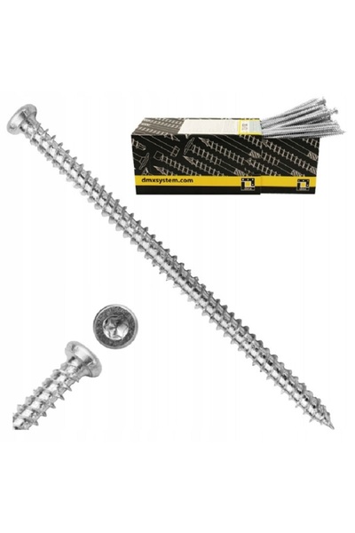 Domax Silver Window Mounting Screw 7.5x132 - 100pcs/box