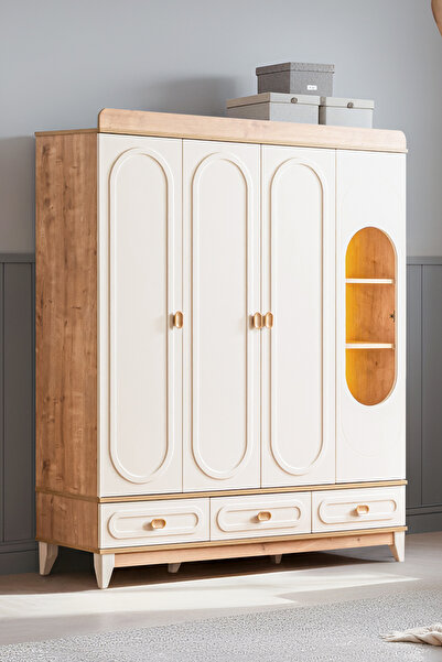 Setay Gardırop, Soft 4 Kapaklı 3 Çekmeceli Dolap