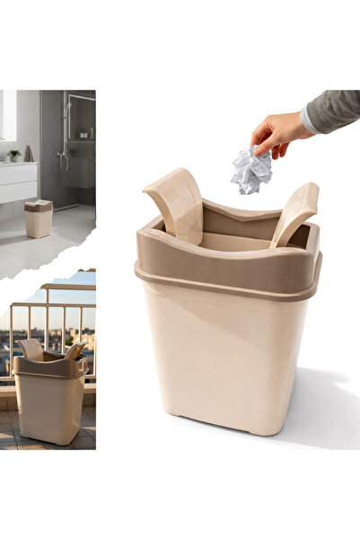 Salestore.ro Coș de gunoi de 22 l cu capac rabatabil, bucătărie, baie, compac...