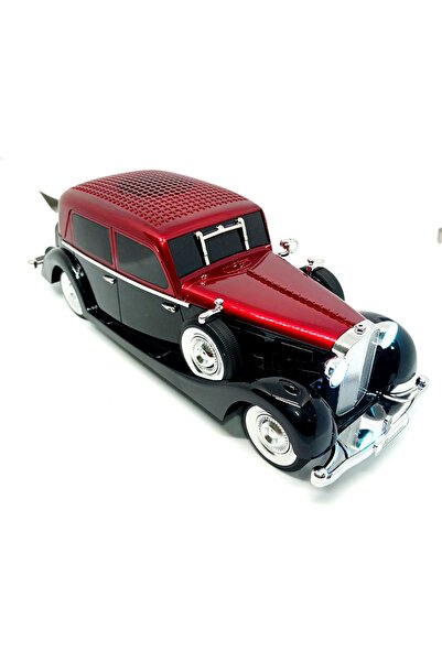 GoldKama 1930s Nostaljik Klasik Araba Bluetoothlu AUX Radyo Hoparlör Işıklı Far Dekoratif Hediyelik