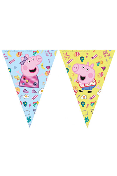 Peppa Pig Messy Play bunting with 9 flags, 230 cm Yellow