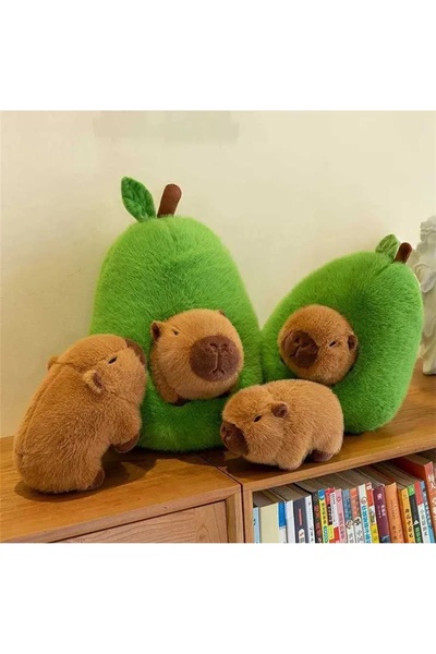 Empressco Avakado capybara peluş oyuncak, kapibara peluş oyuncak 35cm capy ba...
