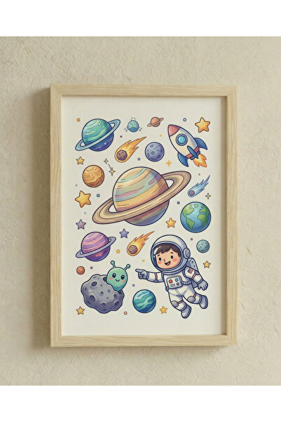 huhuli Montessori Educational Chart Wooden Framed Chart Baby Kids Room Wall D...