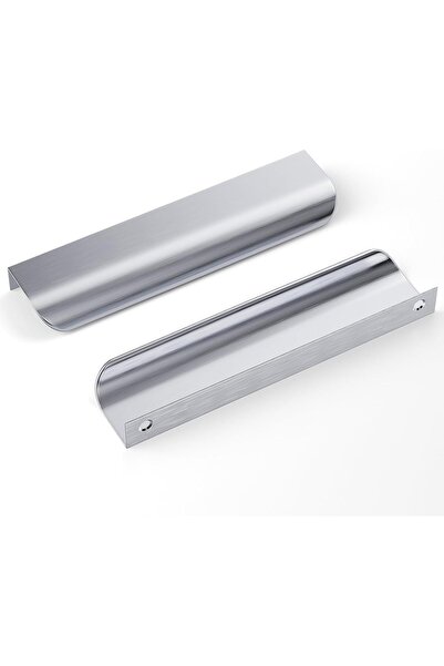 Goldenwarm مجموعة من 5 مقابض أدراج عصرية من النيكل المصقول، مقاس 128 مم (5 بو...