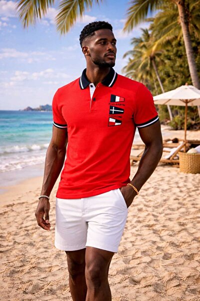 Paul Martin Canadian Paul Martin 5016R Polo Collar Marine Tshirt