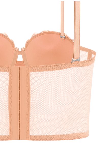 Weweus Olivia Lace Bustier Bra - Unpadded - Fashion - 2502 - Melon