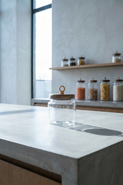 ACAR Arlina Acacia Glass Jar with Lid - 19 cm