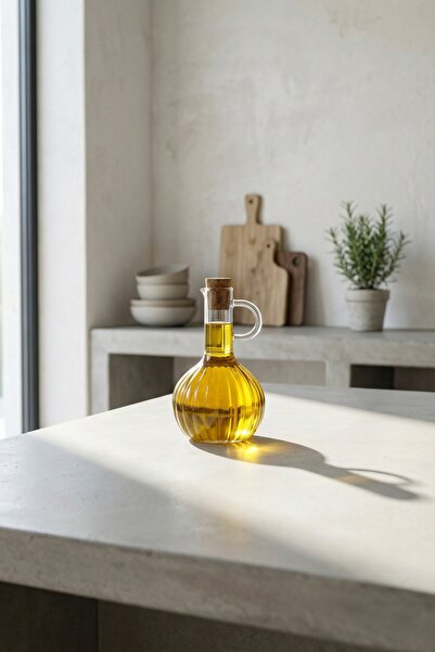 ACAR Arlina Acacia Glass Oil Bottle with Lid - 250 ml