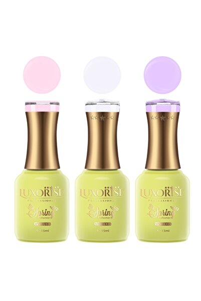 SensoPRO Milano 3-Piece Semi-Permanent Nail Polish Set LUXORISE, Spring Colle...
