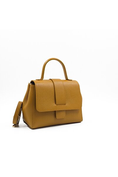 Posete Fagaras Olivia Leather Purse - Mustard, Casual Bag Made of Genuine Lea...