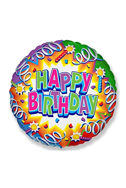 OEM Foil birthday balloon, Happy Birthday, 45 cm Multicolor