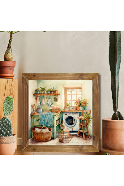 Tuba Decor Ξύλινο τετράγωνο πλαίσιο για επιτραπέζιο πλυντήριο ρούχων