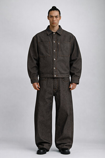 ATE STUDIOS Yoroi 鎧 Raw Wash Transitional Denim Baggy Pants Jeans Jacket Set