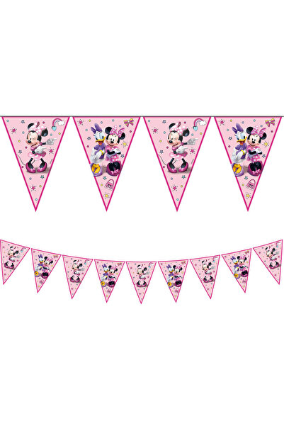 Minnie Mouse Ghirlandă Minnie Junior cu 9 stegulețe, 230 cm, roz