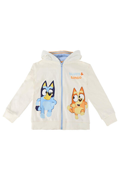 bluey Zip-up hoodie with long sleeves and hood, 110 CM 5 years White