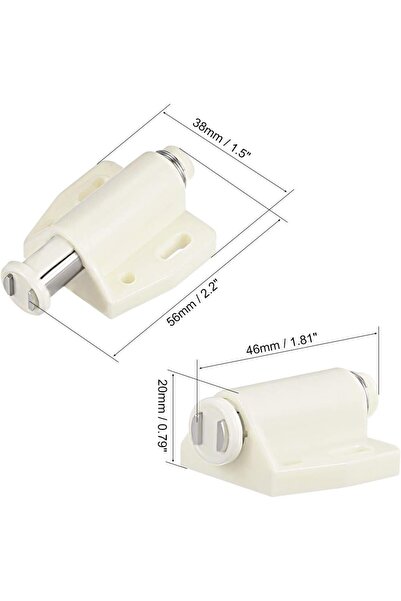 uxcell Touch Catch Magnetic Press Latch for Cabinet Door Cupboard White 10pcs