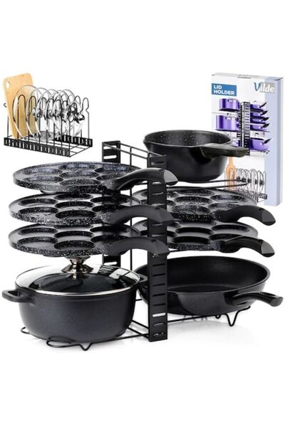 Vilde Suport 2 în 1 pentru oale, tigăi și capace