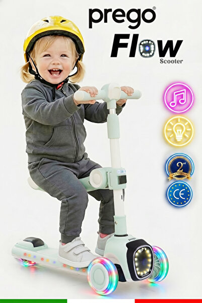 Empressco Flow Müzikli Işıklı Oturaklı Çocuk Scooter Katlanabilir - Yükseklik...