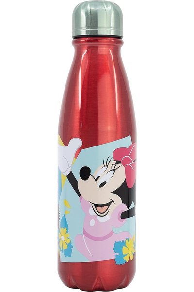 Minnie Mouse Disney water bottle, aluminum 600 ml Red