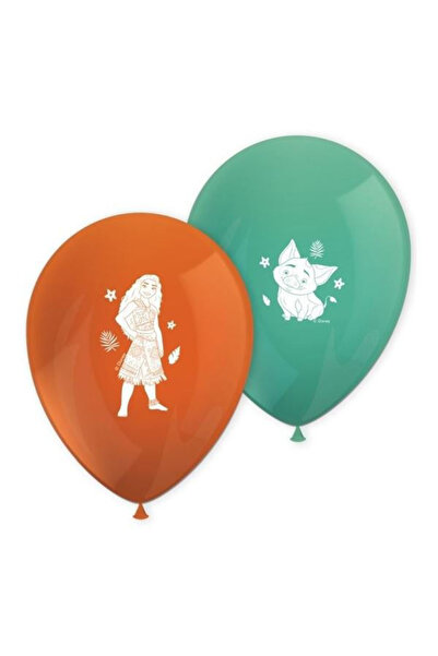Vaiana Set de 8 baloane de petrecere Moana, 27 cm, portocalii