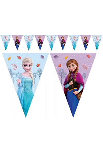 Disney Frozen Ghirlandă cu 9 stegulețe Frozen Idyllic Wonder, 230 cm roz