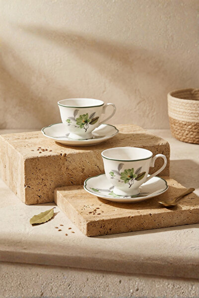 Sevinse Home Ofelya Green 2-Piece Coffee Set, Cup Set 90 ml