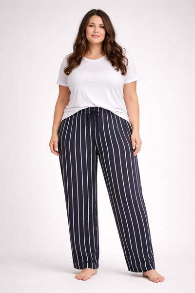 Pemilo Women's Plus Size Patterned Single Bottom