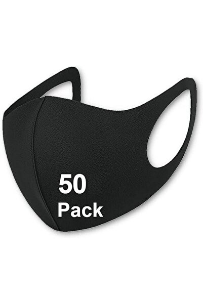 OEM Set of 50 black protective masks, washable, breathable and reusable, one ...